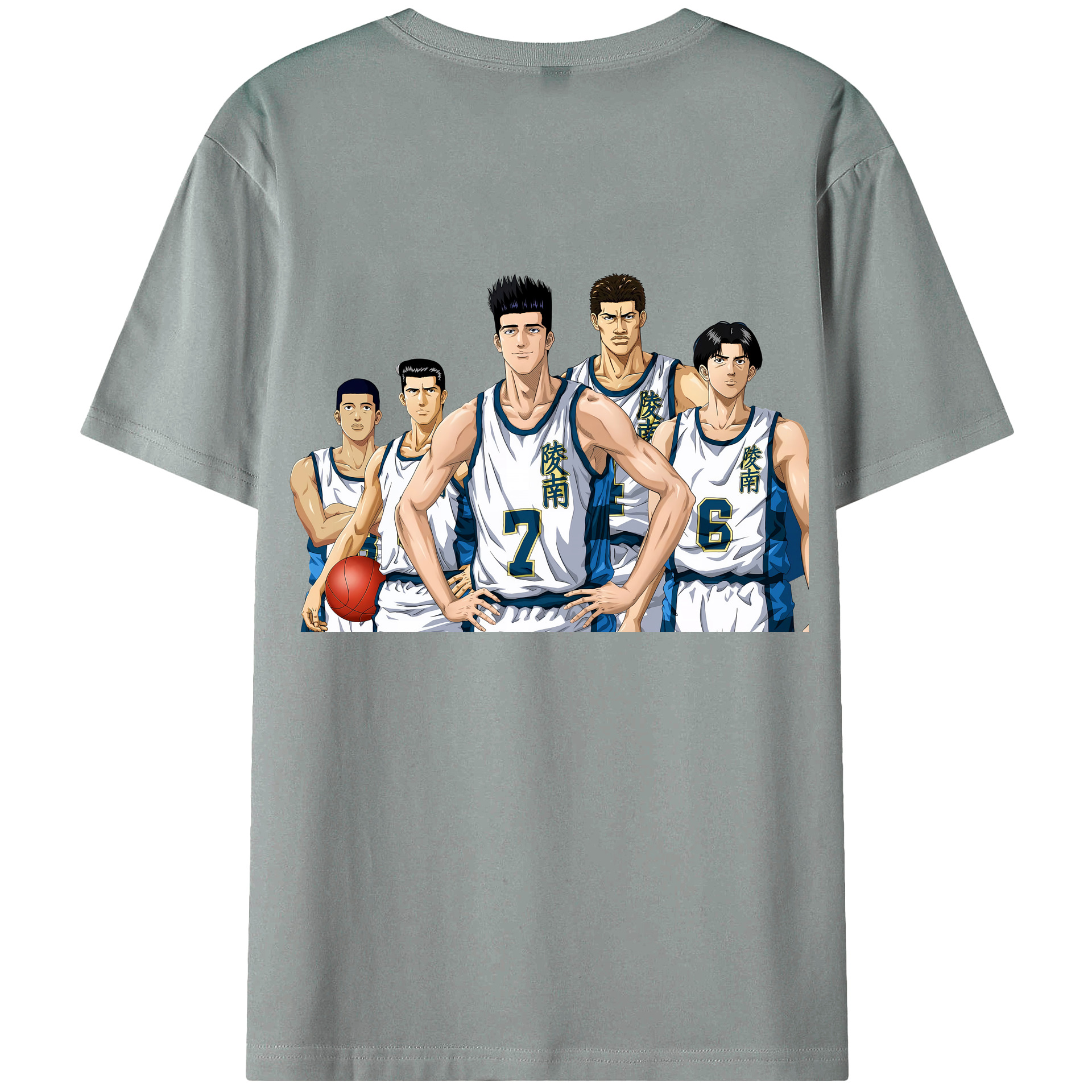 （画像用） SLAM DUNK／スラムダンク 綿100％ メンズ半袖Tシャツ（バックプリント） 通気性